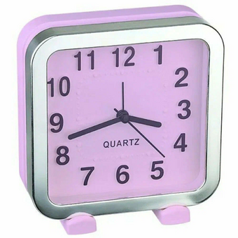  Часы-будильник Perfeo Quartz PF-TC-018 (PF_C3163) квадратные 13*13см красные/сакура 