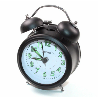  Часы-будильник Perfeo Quartz PF-TC-022 (PF_E1971) квадратные, белые 