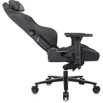  Кресло игровое Knight Runa черный экокожа с подголов. крестов. металл 