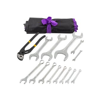  Набор ключей комбинированных и рожковых Помощник 5198P+2(63426) 12 + 2 предмета 