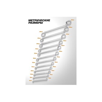  Набор ключей накидных MEGATOOLS MT-5128P(63054) 