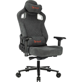  Кресло A4Tech Bloody GC-660 серый искусственная замша с подголов. крестов 