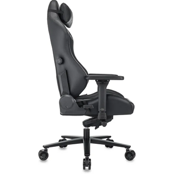  Кресло игровое Knight Runa черный экокожа с подголов. крестов. металл 