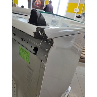  УЦ Кухонная плита De Luxe 606040.00гэ-001(кр) ЧР белый (плохая упаковка, скол эмали на углах, вмятина на задней части корпуса) 