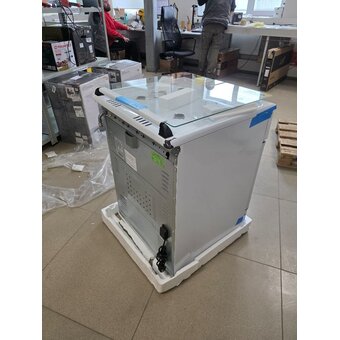  УЦ Кухонная плита De Luxe 606040.00гэ-001(кр) ЧР белый (плохая упаковка, скол эмали на углах, вмятина на задней части корпуса) 