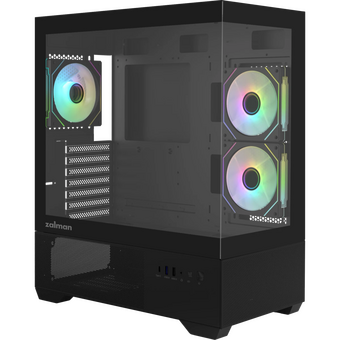  Корпус ZALMAN Chronix V2, ATX, Black, Window, 1xCombo (3.5’’ or 2.5’’), 1x3.5’’HDD, 2x2.5’’SSD, 1xUSB2.0, 1xUSB3.0, 1xUSB Type-C, Side 2x120mm ARGB 