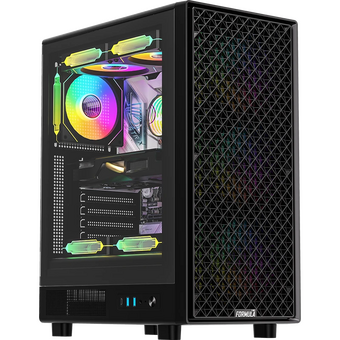  Корпус Formula V Line Mana Dynamic Black AR, ATX, Type-C*1, USB3.0*2, Front 3x120mm ARGB, Rear 1x120mm ARGB 