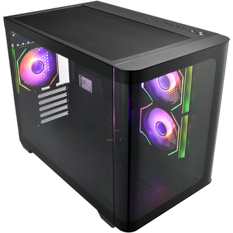  Корпус FSP S380-BA, mATX Minitower, Black 
