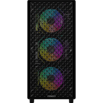  Корпус Formula V Line Mana Dynamic Black AR, ATX, Type-C*1, USB3.0*2, Front 3x120mm ARGB, Rear 1x120mm ARGB 