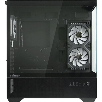 Корпус ZALMAN Chronix V2, ATX, Black, Window, 1xCombo (3.5’’ or 2.5’’), 1x3.5’’HDD, 2x2.5’’SSD, 1xUSB2.0, 1xUSB3.0, 1xUSB Type-C, Side 2x120mm ARGB 