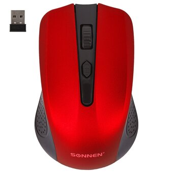  Мышь беспроводная SONNEN V99 (513529) красная 