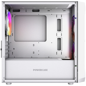  Корпус Powercase Mistral Micro A3W ARGB V2 (CMMAW-A3-V2), Tempered Glass, 2x 140mm ARGB PWM+1x 120mm ARGB PWM, белый, mATX 