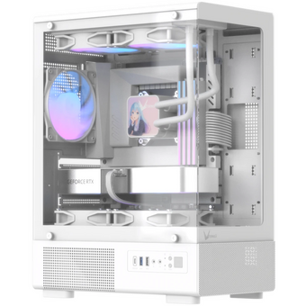  Корпус Formula Crystal Z1CM v2 (crystal z1cm white v2), без БП, mATX, белый 