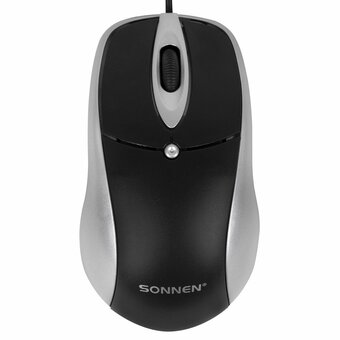  Набор проводной SONNEN KB-S110 (513854) черный/серебристый 