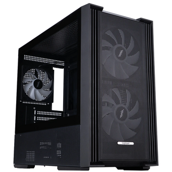  Корпус 1STPLAYER AU6 ARGB Black (AU6-BK-2FA7-14-2FA7R-1FA7) / mATX / 2x140mm 3x120mm ARGB fans 