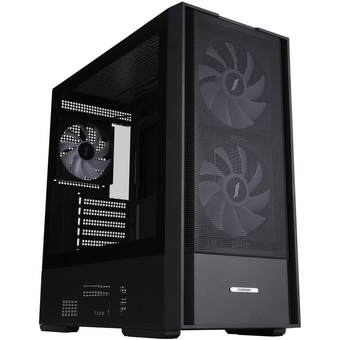  Корпус 1STPLAYER AU7 ARGB Black (AU7-BK-2FA7-14-2FA7R-1FA7) / ATX / 2x140mm 3x120mm ARGB fans 