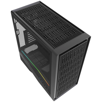  Корпус Powercase Intro (CJ235IB-F0), TG, Type-C, W/O Fans, чёрный, ATX 