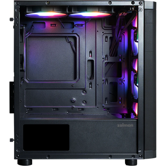  Корпус ZALMAN M4 SE, MATX, Black, Window, 1xCombo (3.5'' or 2.5''), 1x3.5", 2x2.5", 2xUSB2.0,1xUSB3.0, Front 3x120mm FRGB, TOP 2x120mm FRGB 