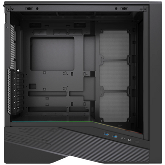  Корпус Powercase Intro (CJ235IB-F0), TG, Type-C, W/O Fans, чёрный, ATX 