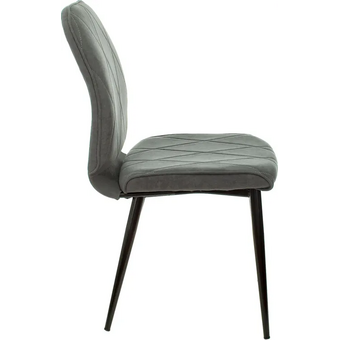  Стул Бюрократ CH-K13 серый Alfa 44 металл черный на ножках 