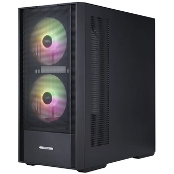  Корпус 1STPLAYER AU7 ARGB Black (AU7-BK-2FA7-14-2FA7R-1FA7) / ATX / 2x140mm 3x120mm ARGB fans 