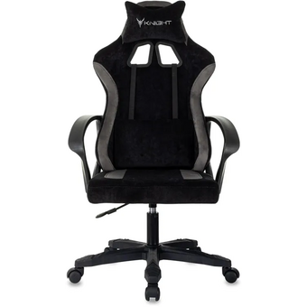  Кресло игровое Knight Optimum черный/серый крестов. пластик 