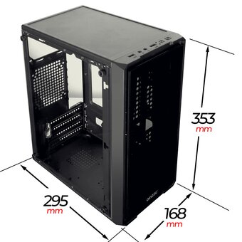  Корпус Ginzzu B175 без БП черный 