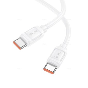  Дата-кабель HOCO X115 Surpass 240W fast charging data cable Type-c to Type-c White 