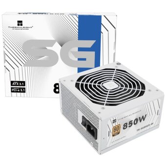  Блок питания Thermalright TR-SG 850S-W, 850W, 80+ Gold (ATX, 3.1, PCIe 5.1, Non-modular, 1x24(20+4)pin, 1xCPU 8(4+4)pin, 2xPCIe*2) 