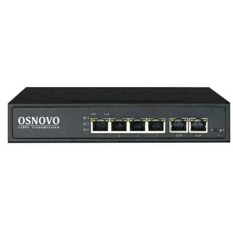  Коммутатор неуправляемый Osnovo SW-20600/D (L2) 6x100Мбит/с 4PoE 87W 