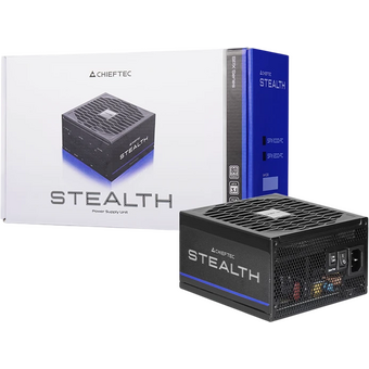  Блок питания Chieftec Stealth SPX-1000-FC (ATX 3.1, 1000W, 80 Plus Platinum, Active PFC, 135mm fan, Gen5 PCIe, Full Cable Management) Retail 