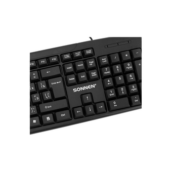  Клавиатура проводная SONNEN KB-8136 (513946) черная 