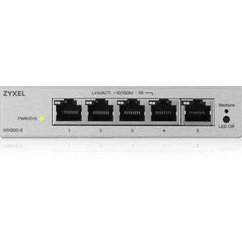  Коммутатор управляемый Zyxel GS1200-5V3-EU0101F (L2) 5x1Гбит/с 