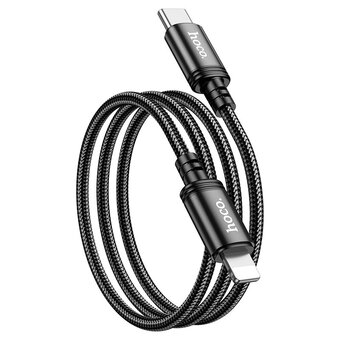  Дата-кабель Hoco X89 Wind PD charging data cable IP (L-2M) (Packaged) black 