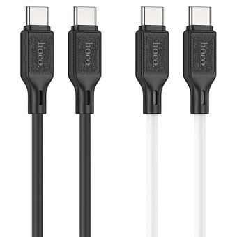  Дата-кабель Hoco X90 Cool 60W silicone charging data cable for type-c to type-c Black 