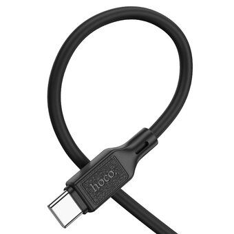  Дата-кабель Hoco X90 Cool 60W silicone charging data cable for type-c to type-c Black 