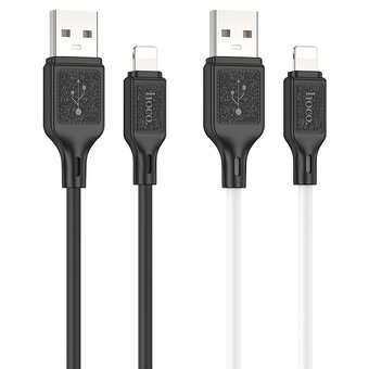  Дата-кабель Hoco X90 Cool silicone charging data cable for ip Black 