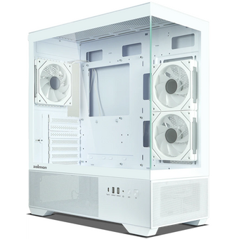  Корпус ZALMAN Chronix V2, ATX, White, Window, 1xCombo (3.5’’ or 2.5’’), 1x3.5’’HDD, 2x2.5’’SSD, 1xUSB2.0, 1xUSB3.0, 1xUSB Type-C, Side 2x120mm ARGB 