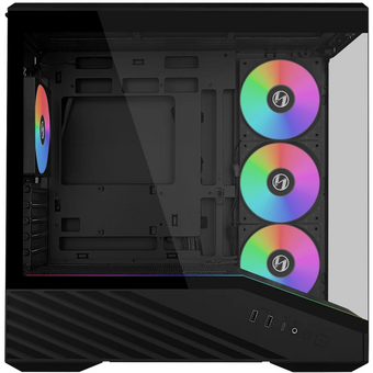 Корпус Lian Li V100 Mini (G99.V100RMIX.R0) / Black / mATX, TG / 4x 120mm ARGB PWM Fan 