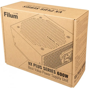  Блок питания Filum VX Plus 600 600W ATX (20/24+4 SATA+3 PATA+6/2x8 pin, вентилятор d120мм) 