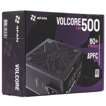  Блок питания 4FAN Volcore FWB500 80+ 500W Black 
