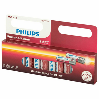  Батарейка AA Philips LR06-12BL Power (Б0064661) 
