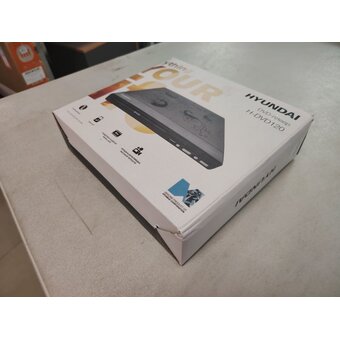  УЦ Плеер DVD Hyundai H-DVD120 черный ПДУ (плохая упаковка, замена шлейфа дисковода) 