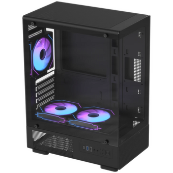  Корпус Formula Crystal Z1CM v2 (crystal z1cm black v2), без БП, mATX, черный 