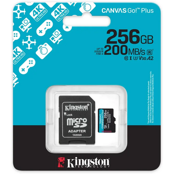  Карта памяти Kingston Canvas Go! Plus SDCG4/256GB microSDXC 256GB A2 + adapter 