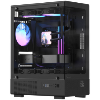 Корпус Formula Crystal Z1CM v2 (crystal z1cm black v2), без БП, mATX, черный 