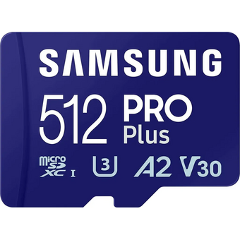  Карта памяти Samsung MB-MD512SA Pro Plus microSDXC 512GB V30 + adapter 