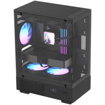  Корпус Formula Crystal Z1CM v2 (crystal z1cm black v2), без БП, mATX, черный 
