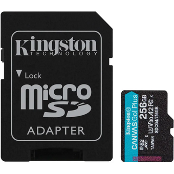  Карта памяти Kingston Canvas Go! Plus SDCG4/256GB microSDXC 256GB A2 + adapter 
