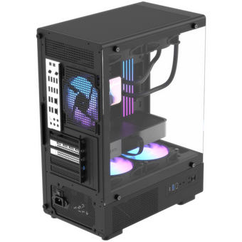  Корпус Formula Crystal Z1CM v2 (crystal z1cm black v2), без БП, mATX, черный 